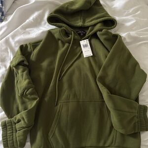 Green Hooded Sweatshirt